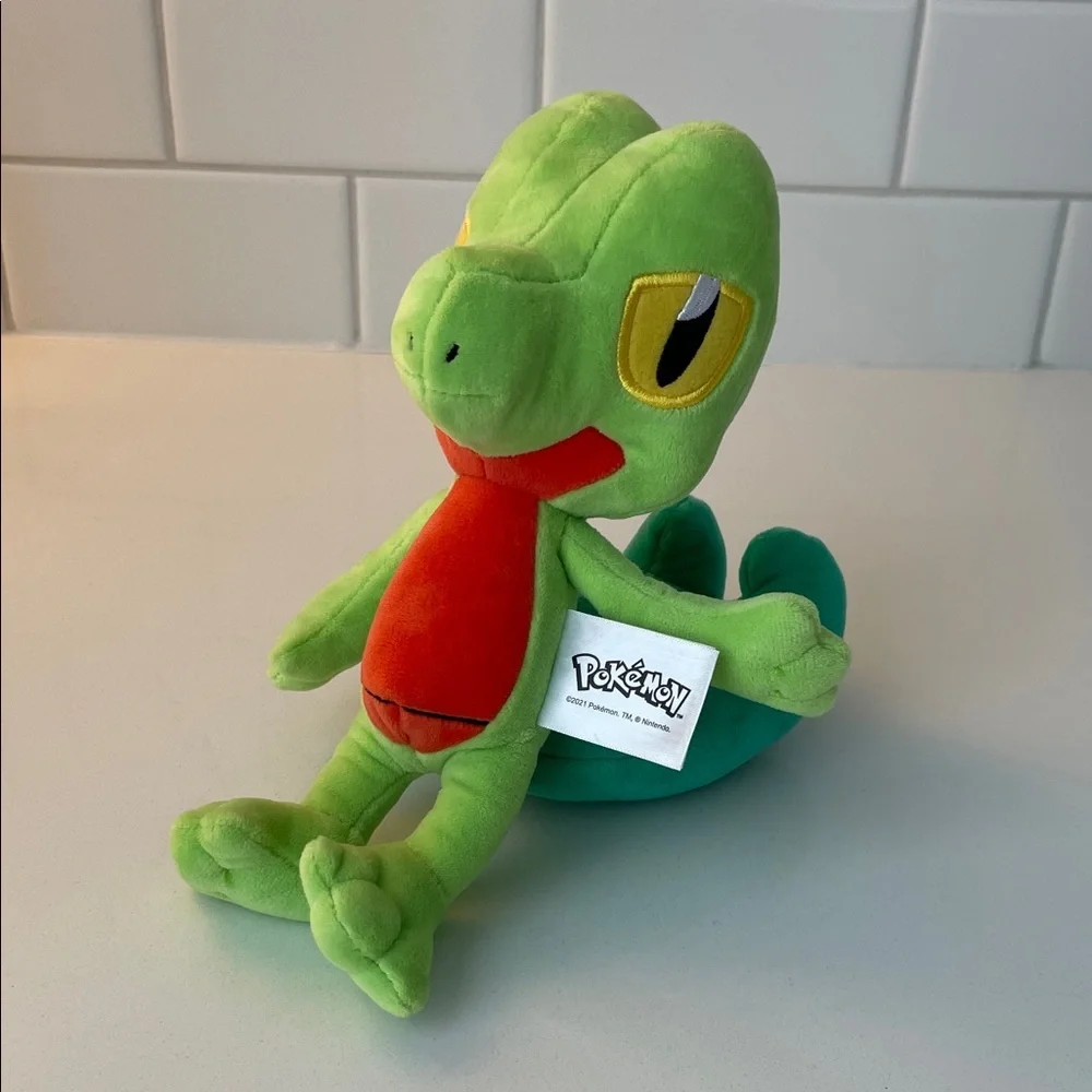 Pokemon Treecko Plush Toy - Green and Red Accents